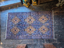 Load image into Gallery viewer, 6&#39;7&quot; x 3&#39;11&quot; Vintage Afghan Hand Knotted Wool Baluch Rug - 201cm x 120cm
