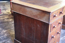 Load image into Gallery viewer, 19th Century Oak Leather Top Pedestal Desk
