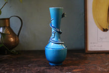 Load image into Gallery viewer, antique Japanese Blue Porcelain Dragon Vase
