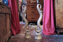 Load image into Gallery viewer, Pair of Brass Chinese Floor Standing Candle Holders
