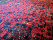 Load image into Gallery viewer, 6&#39;4&quot; x 3&#39;11&quot; Vintage Afghan Hand Knotted Wool Baluch Rug - 202cm x 121cm
