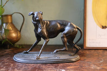 Load image into Gallery viewer, 19th.C Cast Bronze Greyhound Sculpture
