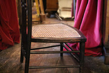 Load image into Gallery viewer, Antique William Morris Style Bergere Ebonised Chair
