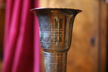 Load image into Gallery viewer, Large Vintage Indian Brass Engraved Amphora Vase
