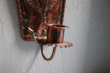 Load image into Gallery viewer, Antique C.1900 Copper Arts &amp; Crafts Wall Candle Sconce
