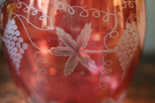 Load image into Gallery viewer, Victorian Cranberry Glass Biscuit Barrel
