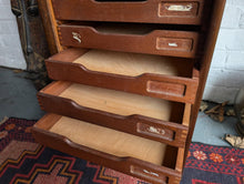 Load image into Gallery viewer, Early 20th.C Tambour Fronted Filing Drawers / Collectors Cabinet
