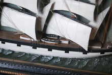 Load image into Gallery viewer, 19th Century Framed Tall Sailing Ship Diorama
