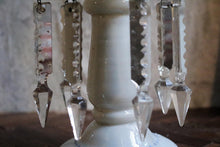 Load image into Gallery viewer, Antique Victorian Lustre Vase With Crystal Droplets
