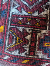 Load image into Gallery viewer, 3&#39;9&quot; x 2&#39;8&quot; Antique Afghan Balouch Prayer Rug - 111 x 81
