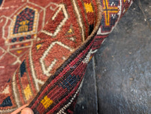 Load image into Gallery viewer, 3&#39;9&quot; x 2&#39;8&quot; Antique Afghan Balouch Prayer Rug - 111 x 81
