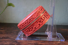 Load image into Gallery viewer, Antique Chinese Red Cinnabar And Enamel Pill Box
