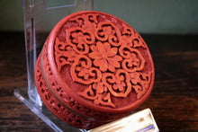 Load image into Gallery viewer, Antique Chinese Red Cinnabar And Enamel Pill Box
