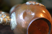 Load image into Gallery viewer, Antique Tibetan Copper and Silver Ewer / Tea Pot
