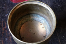 Load image into Gallery viewer, Vintage Embossed Brass Planter Jardiniere on Stand
