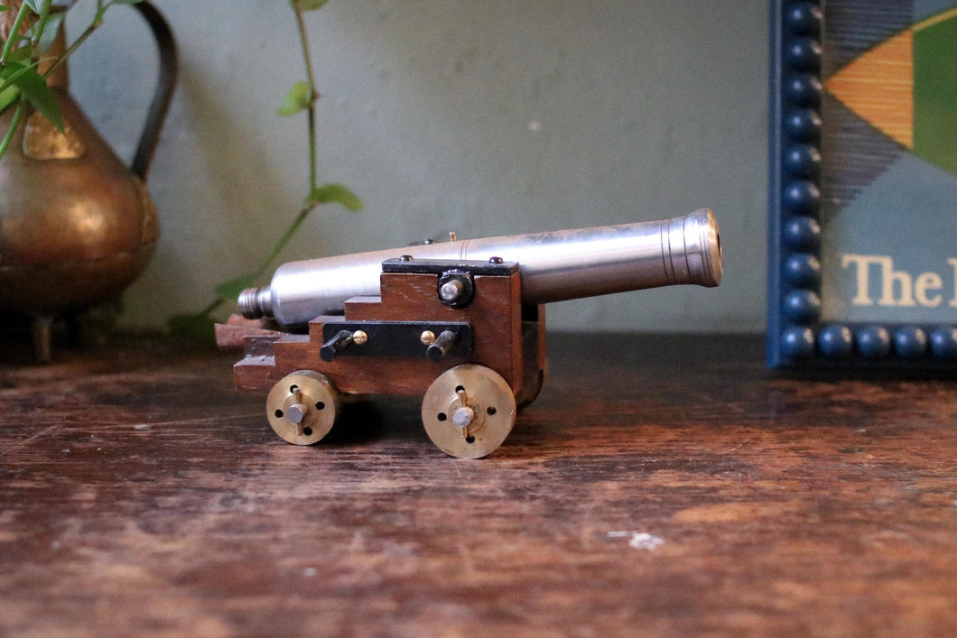 Vintage Miniature Brass Model Cannon