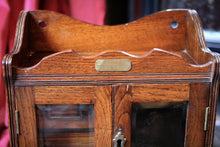 Load image into Gallery viewer, 1920s Vintage Oak Smokers Cabinet
