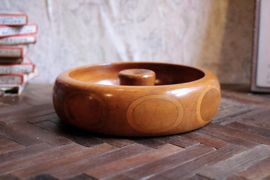 Vintage Turned Specimen Snack / Nuts Bowl