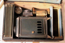 Load image into Gallery viewer, Antique Tin Plate Magic Lantern Slide Projector and Slides - G C &amp; CO
