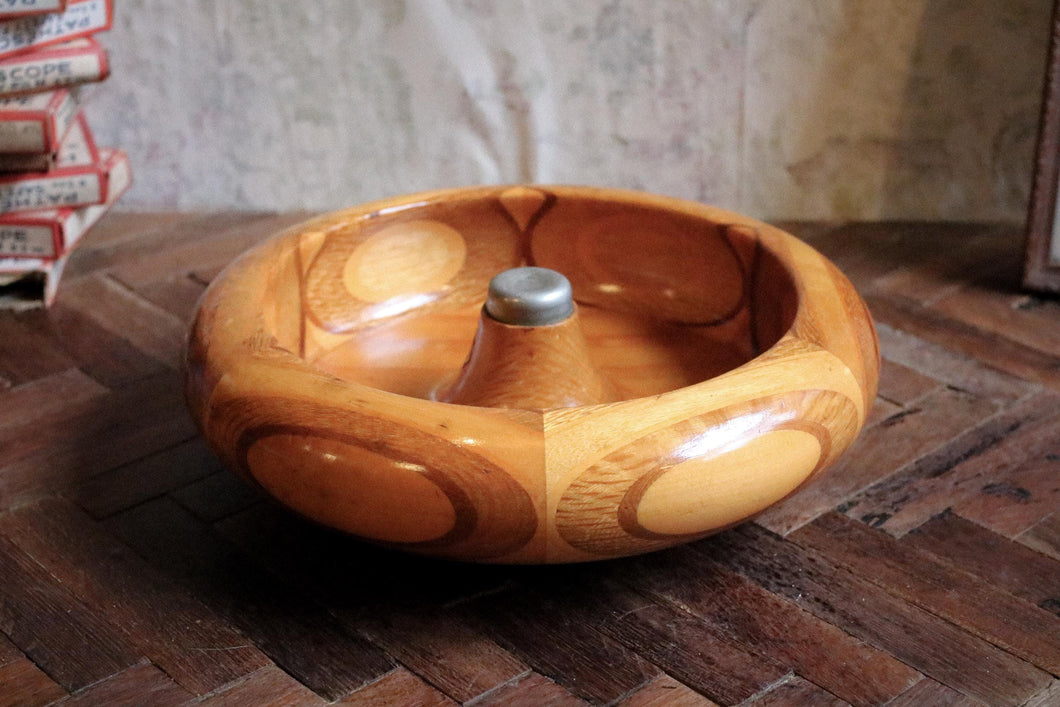 Vintage Turned Specimen Snack / Nuts Bowl