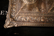 Load image into Gallery viewer, Ornate Antique Victorian Brass Double Inkwell
