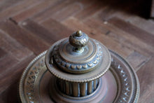 Load image into Gallery viewer, Ornate Antique Victorian Brass Inkwell
