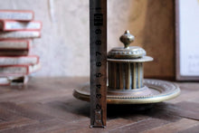 Load image into Gallery viewer, Ornate Antique Victorian Brass Inkwell
