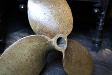 Load image into Gallery viewer, Large C.1900 Antique Brass Ships Propellor
