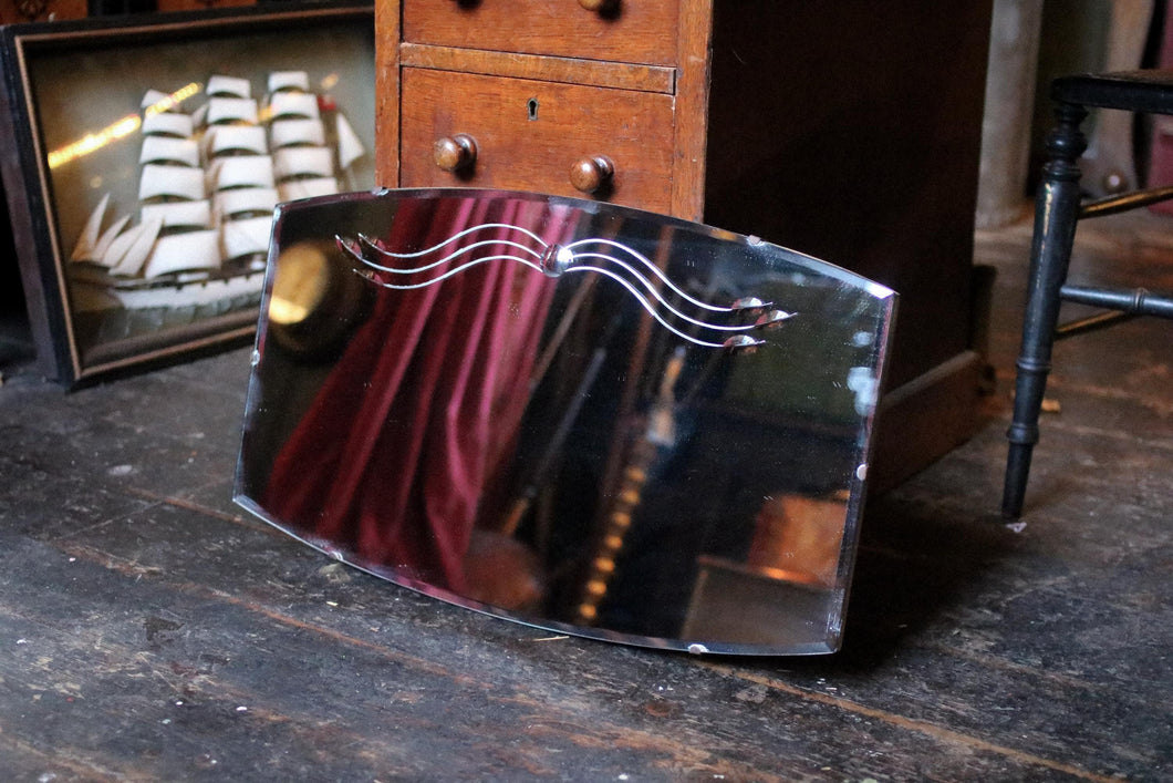 1940's Art-Deco Frameless Mirror