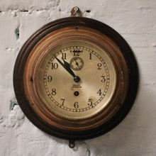 Load image into Gallery viewer, Antique Barkers Kensignton Ships Bulkhead Wall Clock - Working
