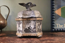 Load image into Gallery viewer, Antique Georgian Lead Tobacco Jar With Eagle Finial
