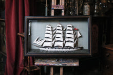 Load image into Gallery viewer, 19th Century Framed Tall Sailing Ship Diorama
