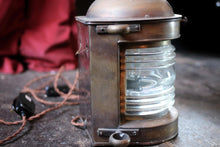 Load image into Gallery viewer, Antique Masthead Ships Lantern Converted to Electricity With Modern Wiring
