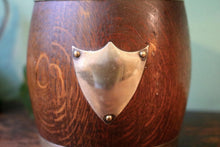 Load image into Gallery viewer, Vintage Oak and EPNS Barrel Shaped Ice Bucket
