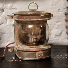 Load image into Gallery viewer, Antique Masthead Ships Lantern Converted to Electricity With Modern Wiring
