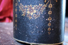 Load image into Gallery viewer, Antique Painted Toleware Waste Paper Basket / Bin
