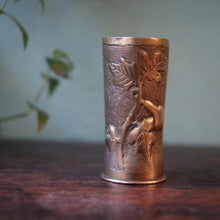Load image into Gallery viewer, WW1 Trench Art Engraved 37-85 Shell Casing Bud Vase
