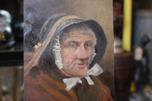 Load image into Gallery viewer, Antique Oil on Board Painting of Elderly Woman
