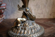 Load image into Gallery viewer, Antique 19th.C Bronze Chalice Pedestal Bowl With Cherub
