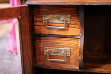 Load image into Gallery viewer, 1920s Vintage Oak Smokers Cabinet
