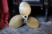 Load image into Gallery viewer, Large C.1900 Antique Brass Ships Propellor
