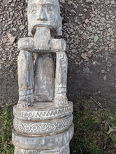 Load image into Gallery viewer, XL Vintage Nias Statue - Sumatra Indonesia - Adu Zatua - 2.9m tall
