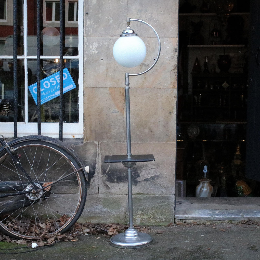 Vintage C.1930 Art Deco Chrome Floor Lamp