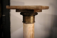 Load image into Gallery viewer, 19th Century Alabaster and Ormolu Pedestal / Column
