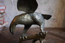 Load image into Gallery viewer, Large Vintage Mid Century Brass Eagle Sculpture
