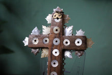 Load image into Gallery viewer, Vintage Freestanding Pewter Cross / Crucifix
