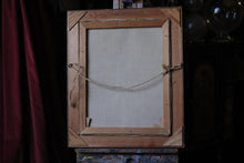 Load image into Gallery viewer, Vintage Danish Interior Oil Painting  - Old Lady Cooking - 57 x 39cm
