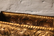 Load image into Gallery viewer, Small Rectangular Embossed Brass Planter / Storage Tray
