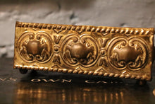 Load image into Gallery viewer, Small Rectangular Embossed Brass Planter / Storage Tray
