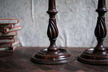 Load image into Gallery viewer, Pair of Late 18th Century Carved Candlesticks
